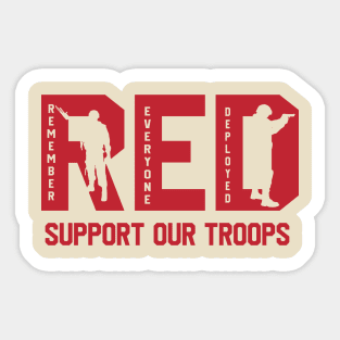 Support Our Troops Red Friday Sticker